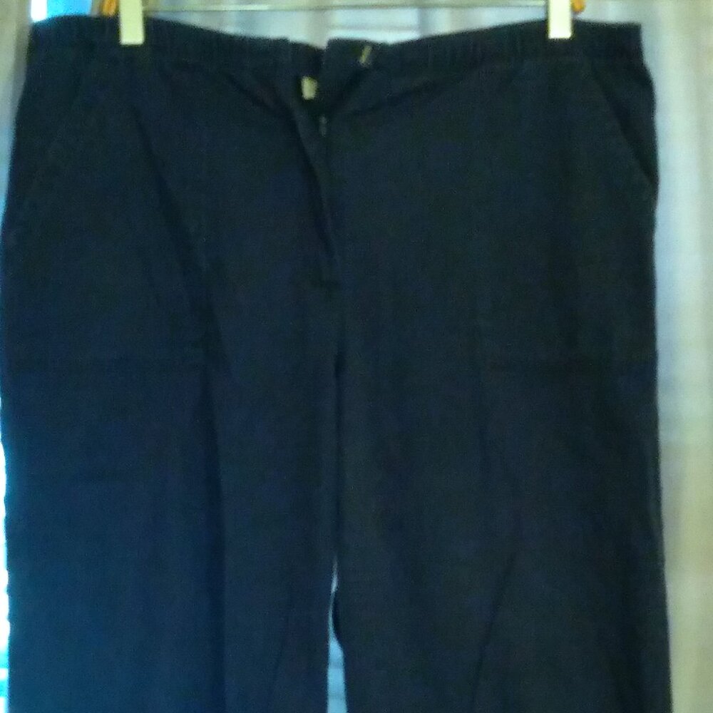 Navy Blue Casual trouser style capri pants